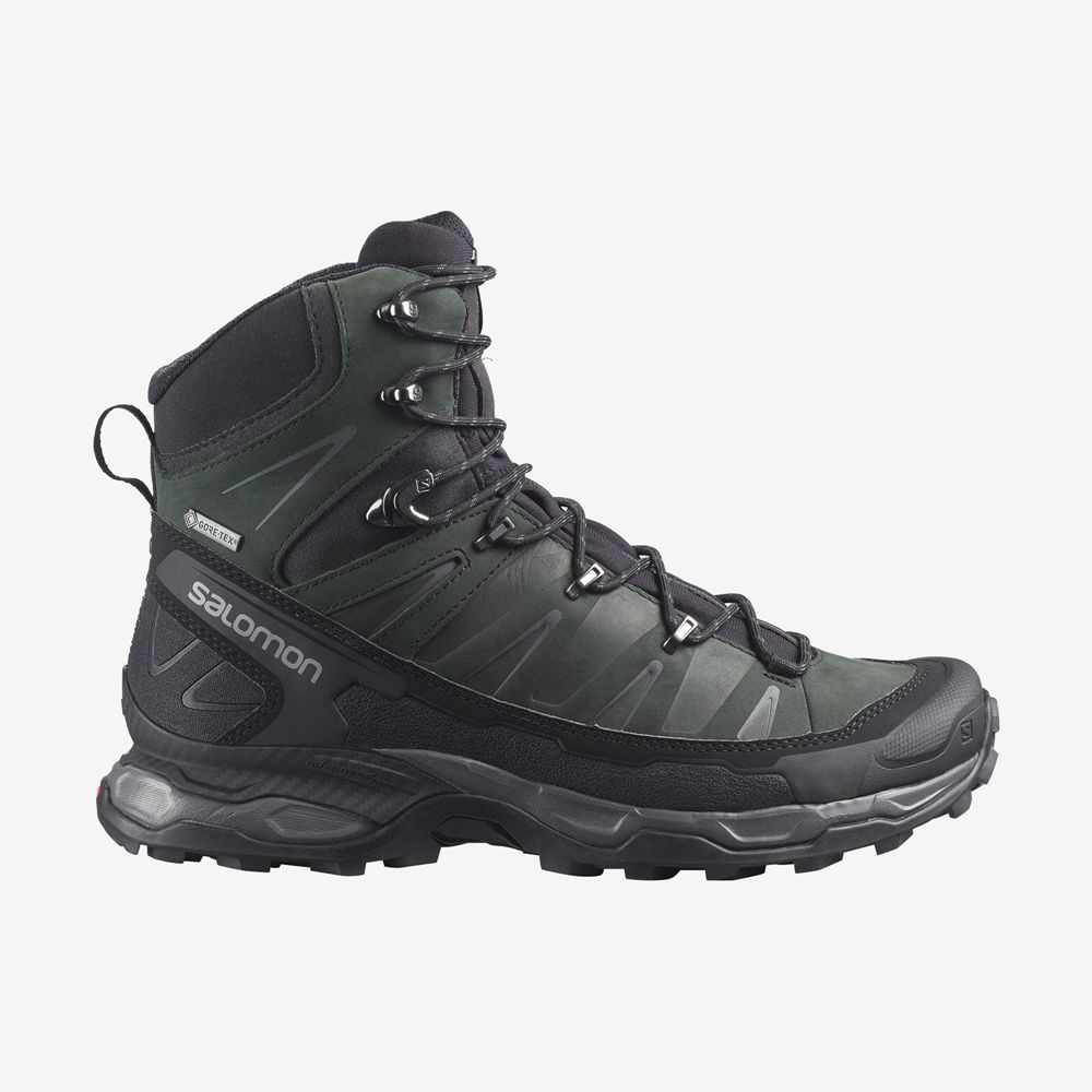 Salomon Singapore Mens Hiking Boots - X ULTRA TREK GORE-TEX Green | 01482-PTDL